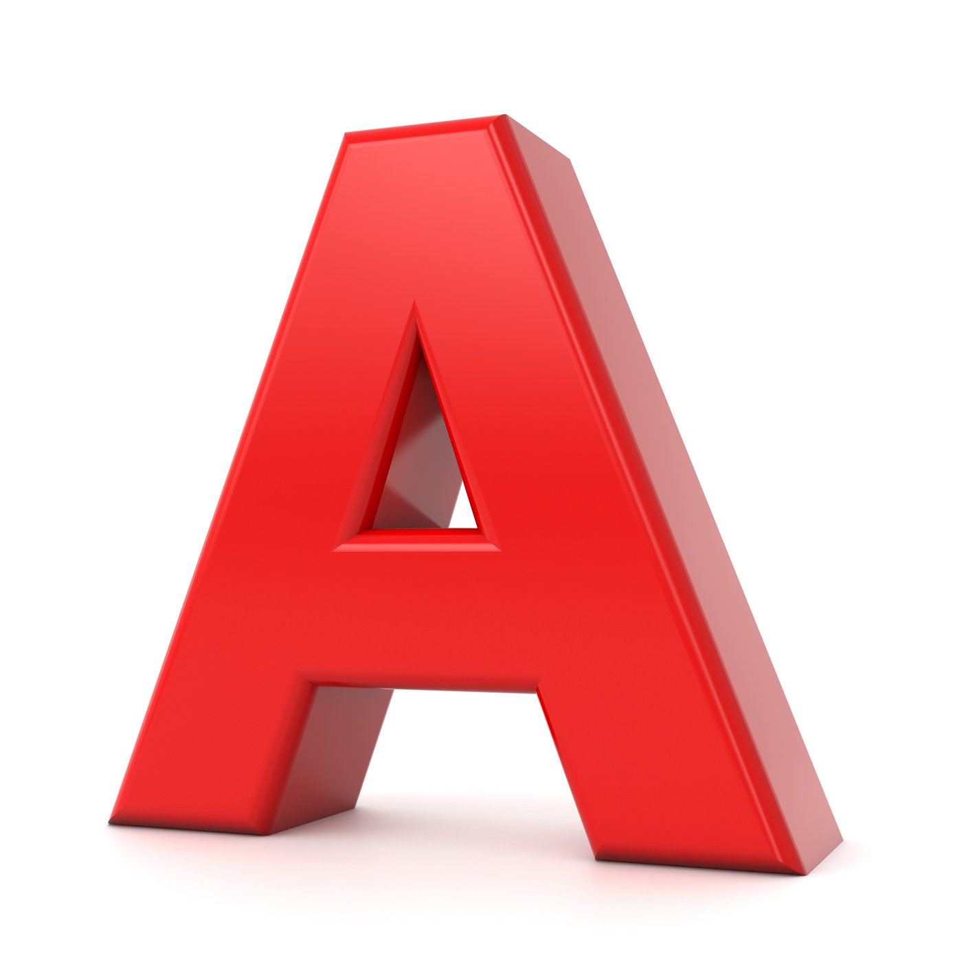 Red 3D built-up letter — halo-lit and face-lit finish